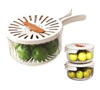 Bol laveur de fruits avec passoire - Virex® - Organisation réfrigérateur - Système de drainage efficace