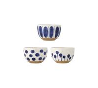 Bol lot de 3 Ø12,5 cm en grès bleu Linora