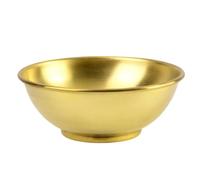 Bol Mélangeur - 12 Pouces Cul Poule | Cuivre Bassine Confiture - Plat Service Multifonction empilable avec rebords polis. Ce récipient de cuisine élégant est idéal pour mélanger la salade et monter