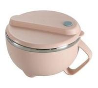 Bol nouilles d'acier inoxydable avec s bols soupe bol riz récipient nourriture poignée - rose Rose G