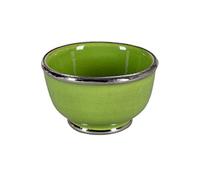 Bol oriental en céramique - Rond - Vert Cariba - Diamètre : 11 cm - Bol marocain coloré en céramique - Grand bol oriental plat en céramique peinte à la main
