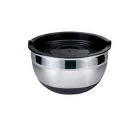 Baumalu Bol pâtissier inox 24 cm avec couvercle et base silicone noir