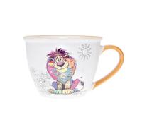 Bol porcelaine avec anse avec des animaux - motif lion - contenance 550ML