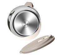 Bol Ramen Portable en Acier Inoxydable Grosse Capacité avec Couvercle | Dortoirs Étudiants et Bureaux, Fonction Égouttage, Nettoyage Facile, Beige, Usage Quotidien