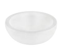 Bol Rond en Sélénite Naturelle Ø 7-8 cm - 1 Pièce, Support pour Pierres et Cristaux, Coupe en Cristal Blanc pour Décoration et Recharge