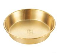 Bol Trempette Acier Inoxydable 304 Doré Ramequin Sauce Asiatique Légumes Frites pour bord Lisse 6x3.9cm(Golden - 10CM)