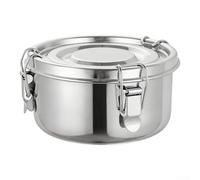 Bol vapeur en acier 304 de qualité supérieure pour riz avec couvercle à boucle hermétique adapté pour la congélation et la cuisine (14 cm)