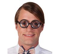 Boland 00371 - Lunettes Nerd, noir, lunettes en corne, nerd sympathique, idiot spécialisé, excentrique, carnaval, mardi gras, fête à thème, déguisement, accessoire