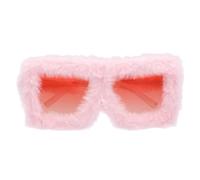 Boland - 02694 - Lunettes de fête roses avec peluche pour adultes, accessoire pour festival, carnaval, déguisements ou fête à thème, Rose