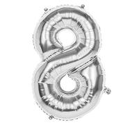 Boland 22038 Ballon Gonflable Chiffre 8 Argenté 86 cm