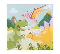 Boland 50068 Lot de 20 serviettes de fête en papier Motif dinosaures 33 x 33 cm