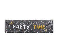 Boland 50353 - Bannière en polyester Party Time, 50 x 180 cm, décoration de fête, décoration pour le nouvel an ou l'anniversaire