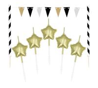 Boland 50364 - Décoration pour gâteaux "Party Time", topper de gâteau, décoration d'anniversaire, cake topper, décoration de gâteau, set de décoration