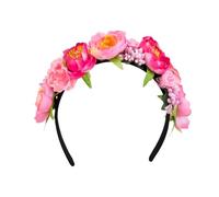 Boland 52218 - Tiara Lotus - Serre-tête avec fleurs et fleurs - Été, plage, Ibiza, Hawaï, carnaval, Halloween, carnaval, fête à thème, accessoire de costume (Lot de 2)