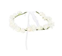 Boland 52222 - Bandeau Ibiza - Guirlande de fleurs - Blanc - Taille unique - Accessoire tropical - Été - Fête à thème, jardin, fête sur la plage