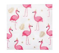 Boland 52498 Lot de 20 serviettes de table Motif flamant rose 33 x 33 cm