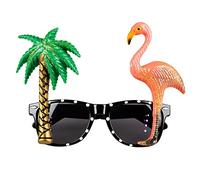 Boland 52517 - Lunettes de fête hawaïennes avec flamant rose et palmier, accessoire de costume, costume de carnaval, fête d'été
