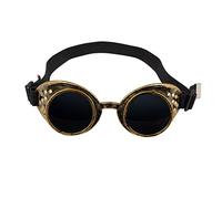Boland 54503 - Lunettes Steampunk, en plastique, élastique, verres foncés, taille réglable, Accessoire, Carnaval, Halloween, Fête à thème (Lot de 3)