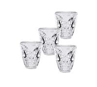 Boland 71996 Lot de 4 verres à liqueur en plastique transparent 50 ml Halloween fête à thème tête de mort