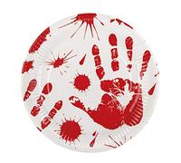 Boland 72100 Horror Bloody Lot de 6 assiettes en papier, blanc/rouge,