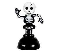 Boland 73056 - Squelette dansant Solaire vacillante à la lumière du jour, noir et blanc, taille 11 cm, décoration, cadeau, Halloween, carnaval, fête à thème