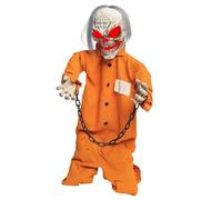 Boland 74344 - Décoration d'horreur sur pied avec LED, forçat avec chaîne, mouvement et son pour les soirées à thème et Halloween