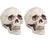 Boland 74378 - Crâne Jawbone décoratif avec pin Mobile, tête de Mort pour Halloween, décoration de fête, fête effrayante (Lot de 2)