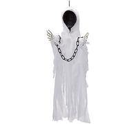 Boland 74551 - Figurine de décoration fantôme sans visage, décoration de fête, décoration d'horreur à suspendre, décoration pour Halloween ou carnaval