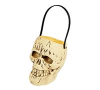 Boland 74555 Seau tête de Mort env. 17 x 15 cm Sac pour décoration de fête, décoration pour Halloween, Carnaval et fête à thème