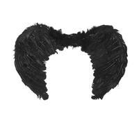 Boland - Ailes pour déguisements d'anges, Accessoire pour carnaval ou fête à thème, déguisements de carnaval, Noël, Noir (Lot de 2)