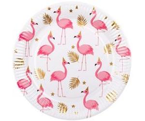 Boland assiettes flamant 23 cm papier blanc 6 pièces Roze