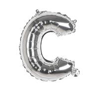 Boland Ballon gonflable en forme de lettre, taille 36 cm, argenté, ballon en forme de lettre, air, hélium, remplissage, anniversaire, anniversaire de mariage, année de vie, fête surprise, anniversaire