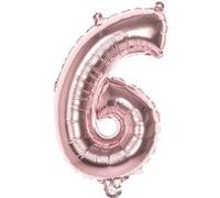 Boland ballon numéro 6 or rose 86 cm Goud G