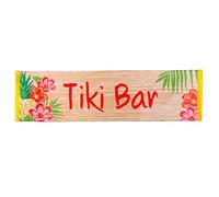 Boland - Bannière Tiki Bar, 50 x 180 cm | Décoration en polyester à suspendre, piscine, fête de plage, bannière