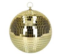 Boland - Boule disco, brillante, diamètre env. 20 cm, Disco Fever, décoration de fête, décoration à suspendre, décoration de fête ou de Nouvel An, Or