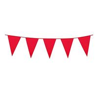 Boland - Chaîne de fanions, longueur 10 mètres, chaîne de drapeaux, guirlande en plastique, décoration suspendue, carnaval, fête déguisée, anniversaire, jardin d'enfants, discothèque