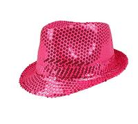 Boland Chapeau à paillettes, unisexe, tenue disco, accessoire, carnaval, costume, fête à thème, rose (Lot de 2)