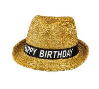 Boland chapeau Happy Birthday unisexe taille unique or Goud G