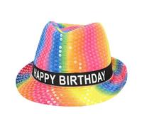 Boland - Chapeau Happy Birthday Rainbow, 58 cm | Coiffe pour anniversaire et fête, cadeau