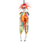 Boland - Décoration Clown Squelette, 40 cm | Squelette à suspendre pour Halloween, Carnaval et soirée horreur