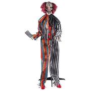 Boland - Décoration d'horreur sur pied avec LED | Clown boucher avec mouvement et son pour les soirées à thème et Halloween