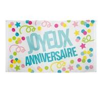 Boland drapeau papier joyeux anniversaire 90x150cm Multicolor