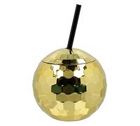 Boland - gobelet Discoball 550 ml avec paille, gobelet pour fête ou garden party, gobelet de fête avec paille, gobelet en plastique, service de fête