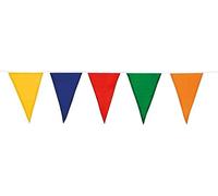 Boland - Guirlande de fanions, longueur 10 mètres | Guirlande, 24 fanions de 26 x 18 cm chacun, décoration pour les anniversaires, le carnaval et les fêtes