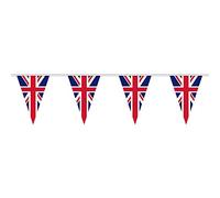 Boland - Guirlande de fanions Union Jack, 10 mètres | Guirlande, 15 fanions de 30 x 20 cm chacun, décoration de fête, drapeau du Royaume-Uni