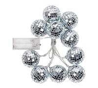 Boland - Guirlande lumineuse LED boule disco | Longueur 140 cm, éclairage LED pour le réveillon du Nouvel An, la discothèque, les anniversaires et les fêtes