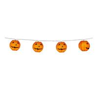 Boland - Guirlande lumineuse LED Lampions de citrouille | Longueur 185 cm, éclairage LED pour Halloween, fêtes, décoration et anniversaires