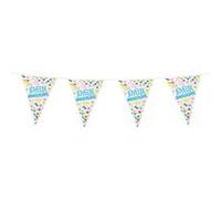 Boland ligne de drapeau papier joyeux anniversaire 6 mètres Multicolor