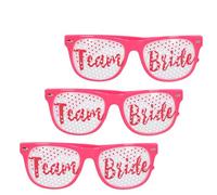 Boland - Lot de 3 lunettes de fête Team Bride pour enterrement de vie de jeune fille ou anniversaire de mariage, lunettes pour la mariée ou les demoiselles d'honneur