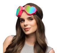 Boland - Lunettes de ski Festilove, verres holographiques, accessoires de déguisement pour le carnaval et les fêtes à thème, lunettes de fête (Lot de 2)